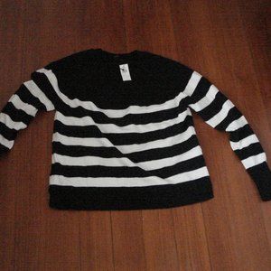 BR Striped Raglan Pullover Sweater